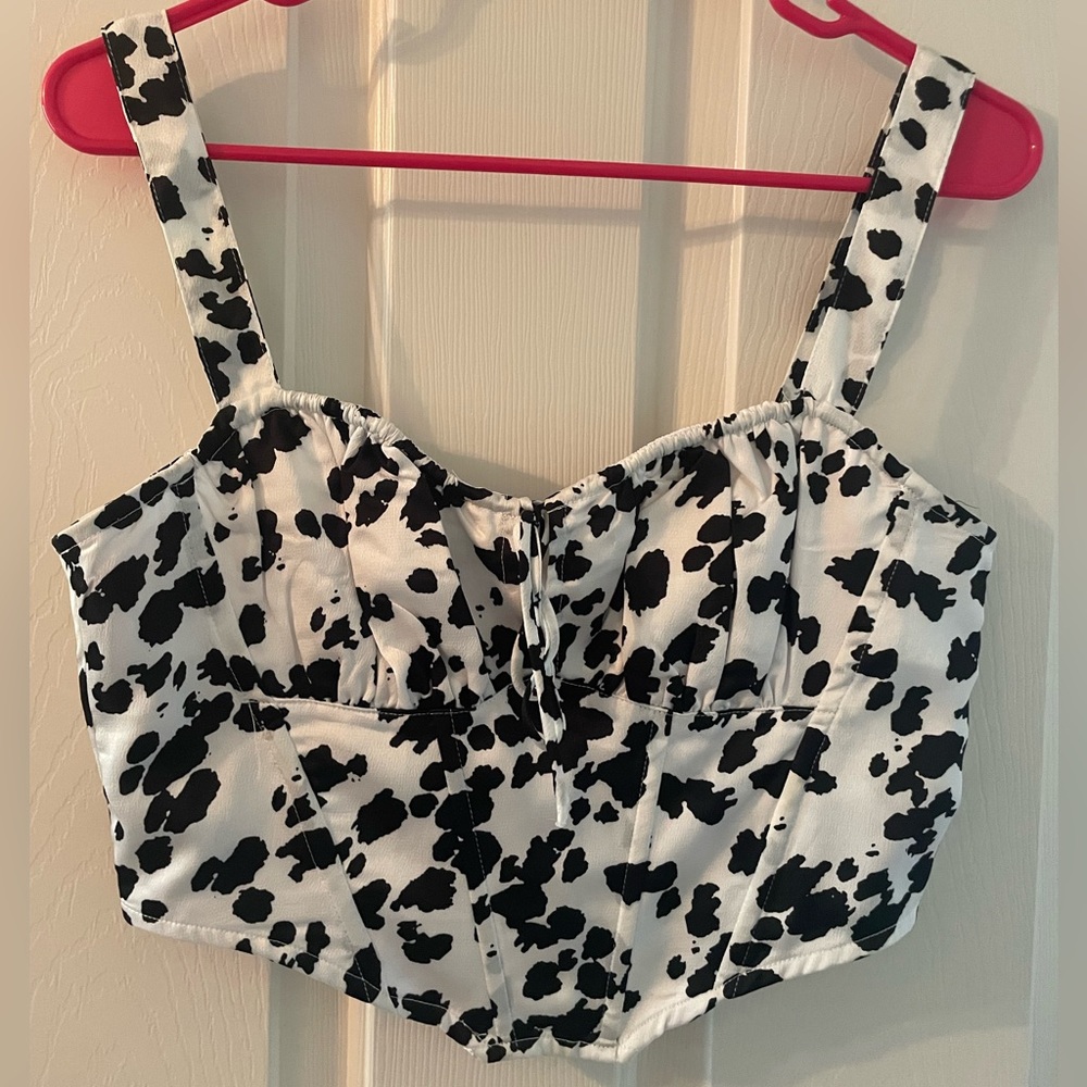 Cow Print Corset Top